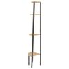 vidaXL &Eacute;tag&egrave;re d'angle &agrave; 4 niveaux Marron clair et noir 45,5 x 31,5 x 150 cm