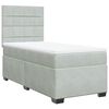 vidaXL Sommier &agrave; lattes de lit et matelas Gris clair 80x200 cm Velours