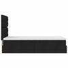 vidaXL Cadre de lit ottoman avec matelas noir 100x200cm tissu