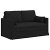 vidaXL Canap&eacute; 120cm 2 pcs Noir M&eacute;tал