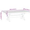 vidaXL Table basse NOAIN pieds en forme de X 120x60x40 cm massif pin