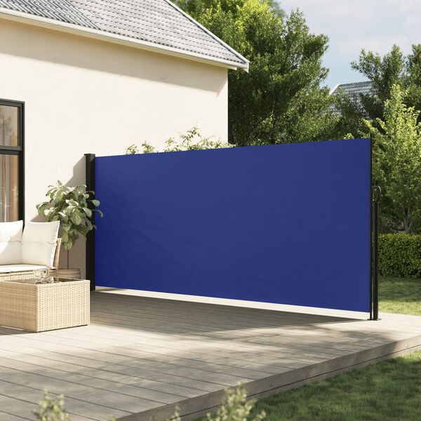 vidaXL Auvent lat&eacute;ral r&eacute;tractable bleu 160x300 cm