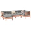 vidaXL Salon de jardin 6 pcs et coussins bois massif sapin de douglas