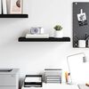 vidaXL &Eacute;tag&egrave;re murale flottante Noir 60x23,5x3,8 cm MDF
