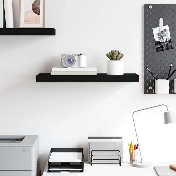 vidaXL &Eacute;tag&egrave;re murale flottante Noir 60x23,5x3,8 cm MDF