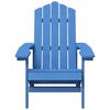 vidaXL Chaise de jardin Adirondack avec table PEHD Bleu aqua
