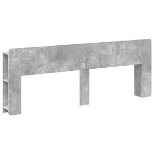 vidaXL Cabinet de T&ecirc;te de Lit Gris b&eacute;ton Bois d'ing&eacute;nierie