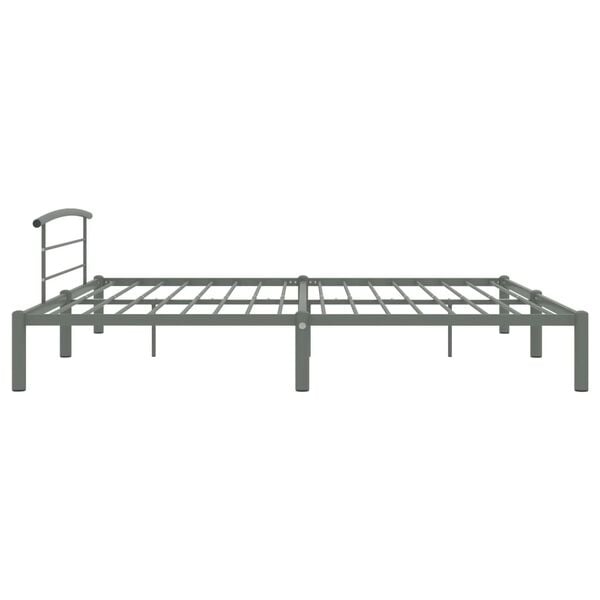 vidaXL Cadre de lit sans matelas gris métal 200x200 cm