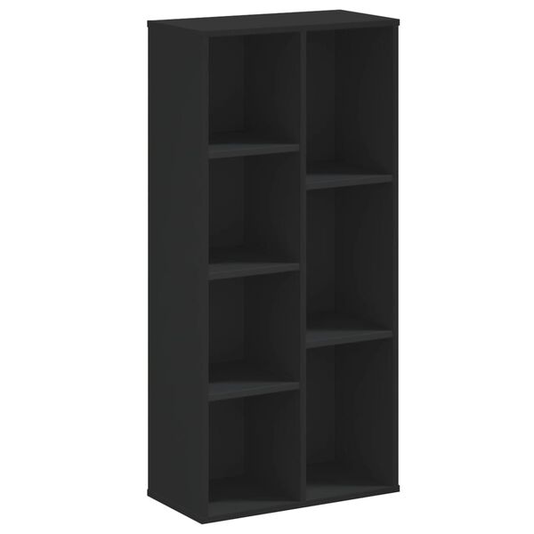 vidaXL Biblioth&egrave;que noir 50x25x105 cm bois d'ing&eacute;nierie