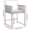 vidaXL Ensemble &agrave; manger de jardin coussins 13 pcs gris r&eacute;sine tress&eacute;e