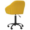 vidaXL Chaises pivotantes &agrave; manger lot de 2 jaune velours