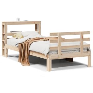 vidaXL Cadre de lit avec t&ecirc;te de lit sans matelas 90x190 cm