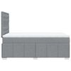 vidaXL Sommier &agrave; lattes de lit et matelas gris clair 120x190 cm tissu