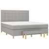 vidaXL Sommier &agrave; lattes de lit avec matelas Gris clair 160x200cm Tissu