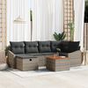 vidaXL Ensemble de canap&eacute; de jardin avec coussin 7 pcs Gris Poly rotin