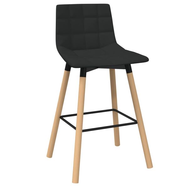 vidaXL Tabouret de bar Noir Tissu