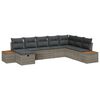 vidaXL Ensemble de canap&eacute; de jardin 9 pc Gris polyrotin