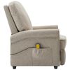 vidaXL Fauteuil de massage Cr&egrave;me Tissu