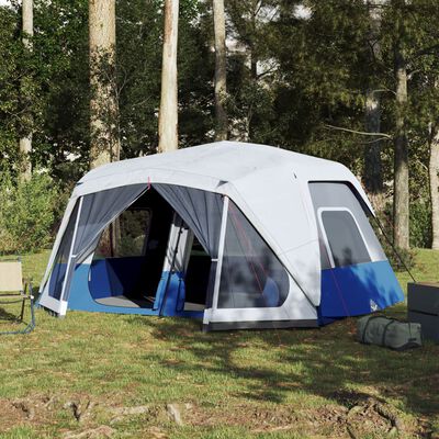 vidaXL Tente de camping avec lumière LED 10 personnes bleu clair
