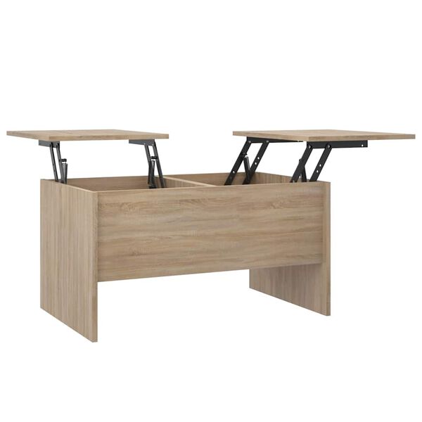 vidaXL Table basse ch&ecirc;ne sonoma 80x50x42,5 cm bois d'ing&eacute;nierie