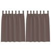 vidaXL Rideaux occultants avec anneaux 2 pc Marron fonc&eacute; 140 x 140 cm