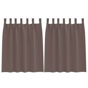 vidaXL Rideaux occultants avec anneaux 2 pc Marron fonc&eacute; 140 x 140 cm