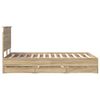 vidaXL Cadre de lit Ch&ecirc;ne Sonoma 135 x 190 cm Bois Ing&eacute;nierie