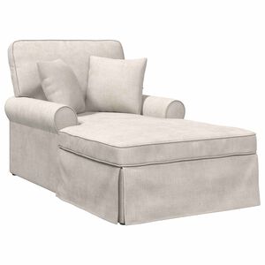 vidaXL Chaise lounge avec jupe Cr&egrave;me 157 x 91 x 91 cm ARES
