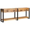vidaXL Tables console 2 pc Marron 200 x 33 x 75 cm