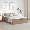 vidaXL Cadre de lit avec matelas Autre 2 pcs Tan PVC