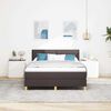 vidaXL Lit &agrave; ressorts avec matelas Marron fonc&eacute; 140 x 190 cm tissu