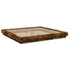 vidaXL Cadre de lit sans matelas ch&ecirc;ne fum&eacute; 200x200 cm