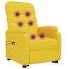 vidaXL Fauteuil de massage Jaune Tissu