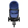 vidaXL Poussette b&eacute;b&eacute; &agrave; 3 roues Bleu marine et noir Acier
