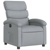 vidaXL Fauteuil inclinable électrique Gris clair Tissu