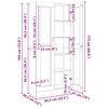 vidaXL Armoire &agrave; vitrine Blanc 82,5x30,5x185 cm Bois d'ing&eacute;nierie