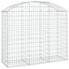 vidaXL Panier de gabions arqu&eacute; 150x50x120/140 cm Fer galvanis&eacute;
