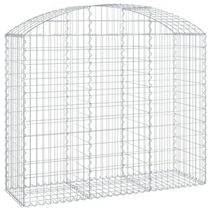 vidaXL Panier de gabions arqu&eacute; 150x50x120/140 cm Fer galvanis&eacute;