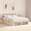 vidaXL Cadre de lit avec t&ecirc;te de lit Marron 140 x 200 cm Pin massif
