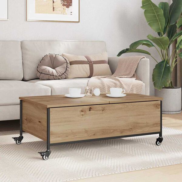 vidaXL Table basse Ch&ecirc;ne artisanal 91 x 55 x 32 cm Bois d'ing&eacute;nierie
