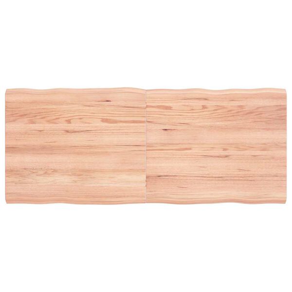 vidaXL Dessus de table bois massif trait&eacute; bordure assortie