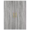 vidaXL Buffet haut Sonoma gris 69,5x34x180 cm Bois d'ing&eacute;nierie