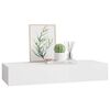 vidaXL &Eacute;tag&egrave;re &agrave; tiroir murale Blanc 60x23,5x10 cm MDF