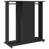 vidaXL Garde-robe avec roues noir 102x38x110 cm bois d'ing&eacute;nierie