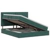 vidaXL Lit avec rangement et matelas Vert fonc&eacute; 140 x 200 cm Velours