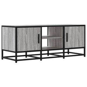 vidaXL Meuble TV sonoma gris 100x35x41 cm bois d'ing&eacute;nierie et m&eacute;tal