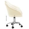 vidaXL Chaises pivotantes &agrave; manger lot de 4 cr&egrave;me tissu