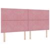 vidaXL Lit &agrave; ressorts avec matelas Rose 200 x 200 cm Velours