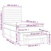 vidaXL Sommier &agrave; lattes de lit avec matelas Marron fonc&eacute; 100x200 cm