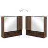 vidaXL Ensemble de mobilier de salle de bain 4 pcs Ch&ecirc;ne brun